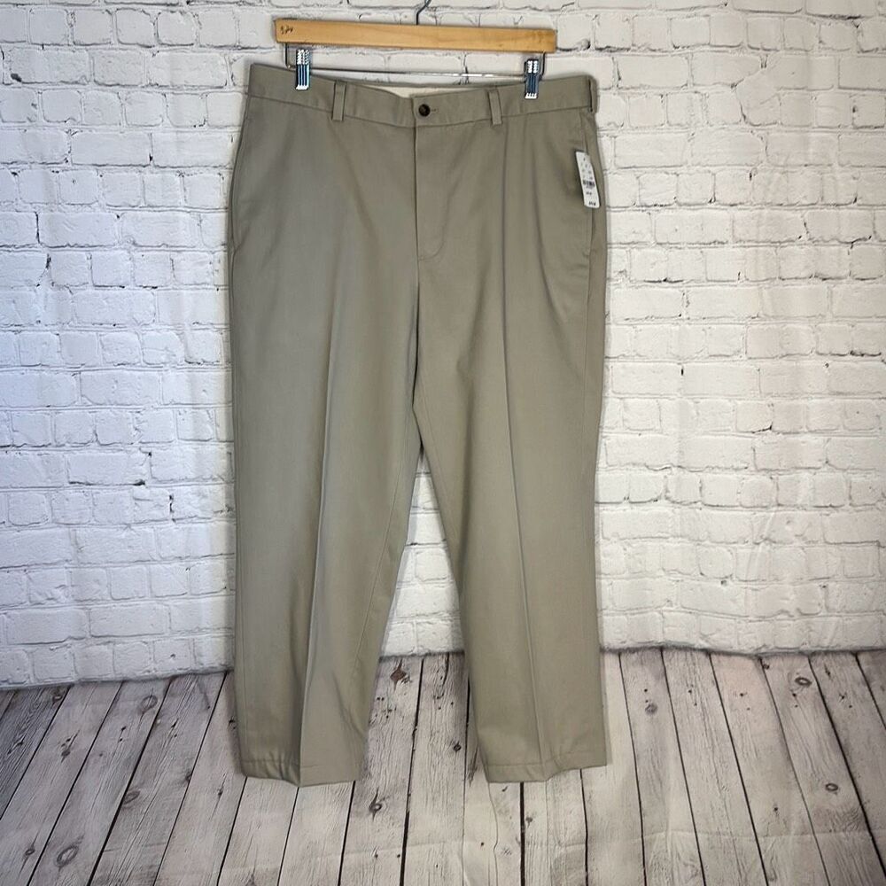 Brooks Brothers Mens Lightweight Advantage Chino Clark Tan Dress Pants W36/L30